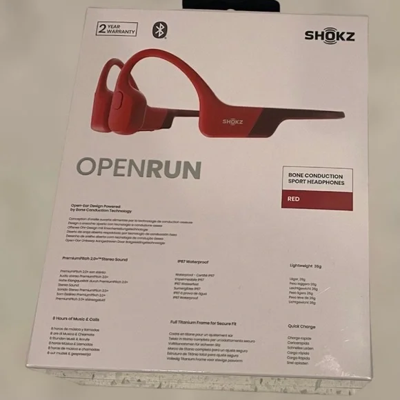 COPY - COPY - Shokz Bluetooth headset. Red - Picture 2 of 2
